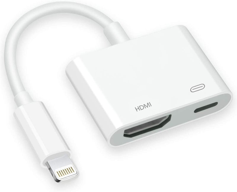 Hatuge Digital AV HDMI Adapter Compatible with iPhone 14 13 12 11 XS Max XS XR X 8 7 6 5, iPad to HD TV/Monitor/Projector, 1080P Sync Screen Connector - Image 1
